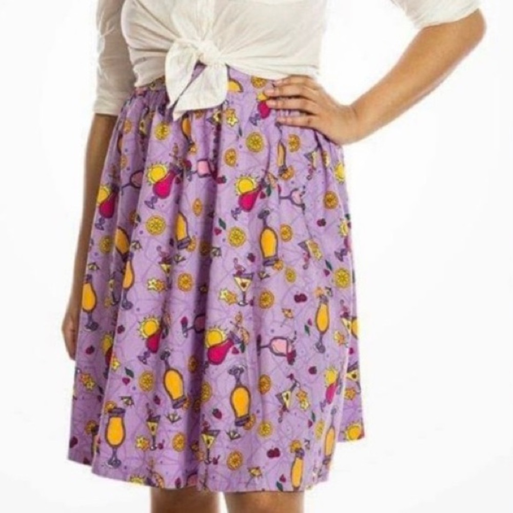 NWT Lindy Bop Pryia cocktail bar novelty retro pin up skirt size US 14